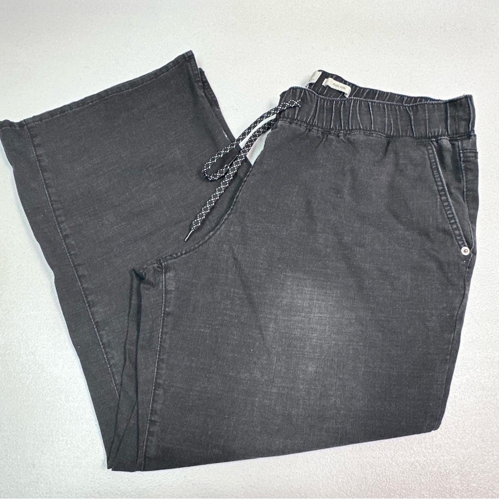 LOGO by Lori Goldstein Black Track Pants‎ with Relaxed Fit